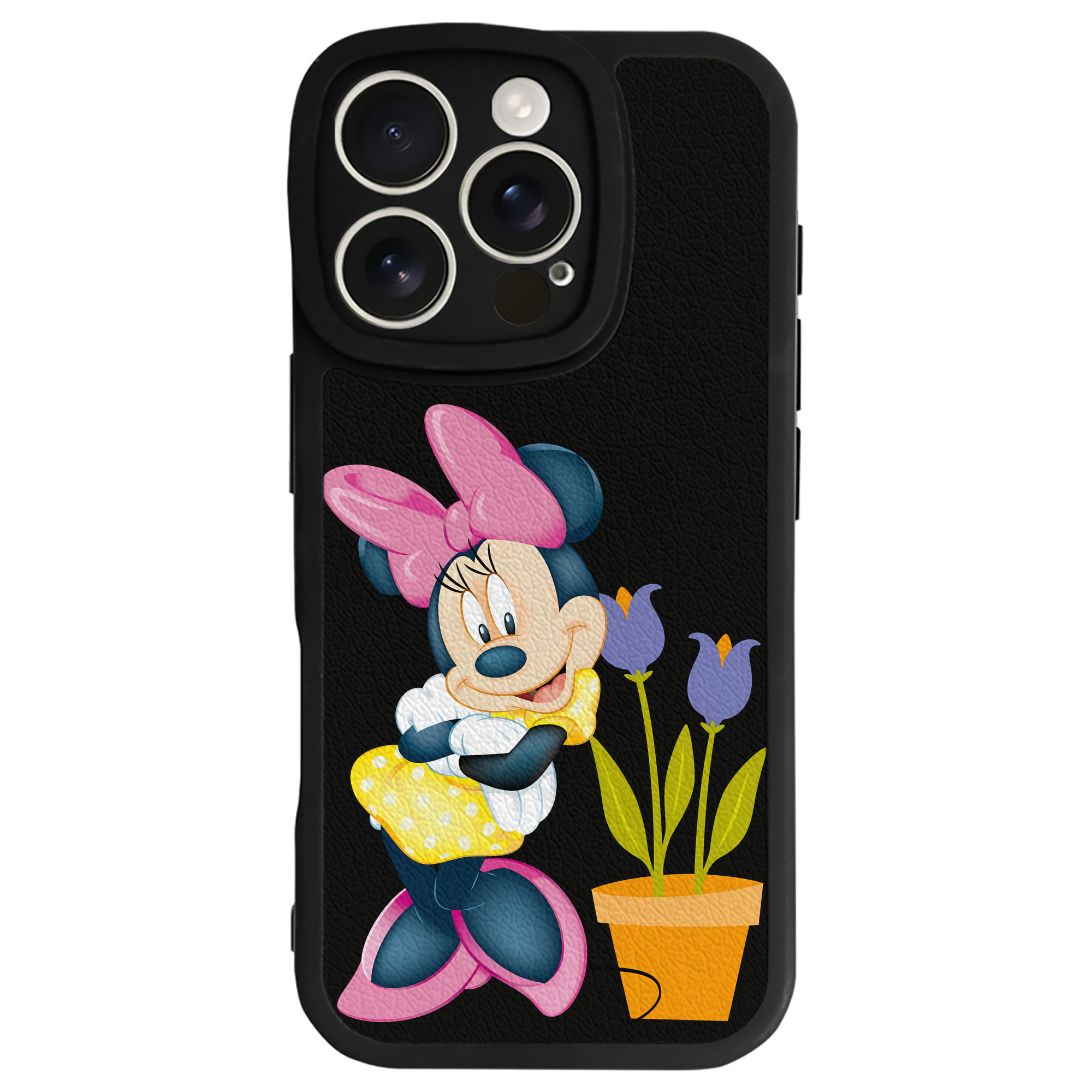 （画像用） ミッキーマウス Mickey Mouse 【iPhone 16シリーズ対応】シリコンスマホケース（レザー調） 材質：シリコン